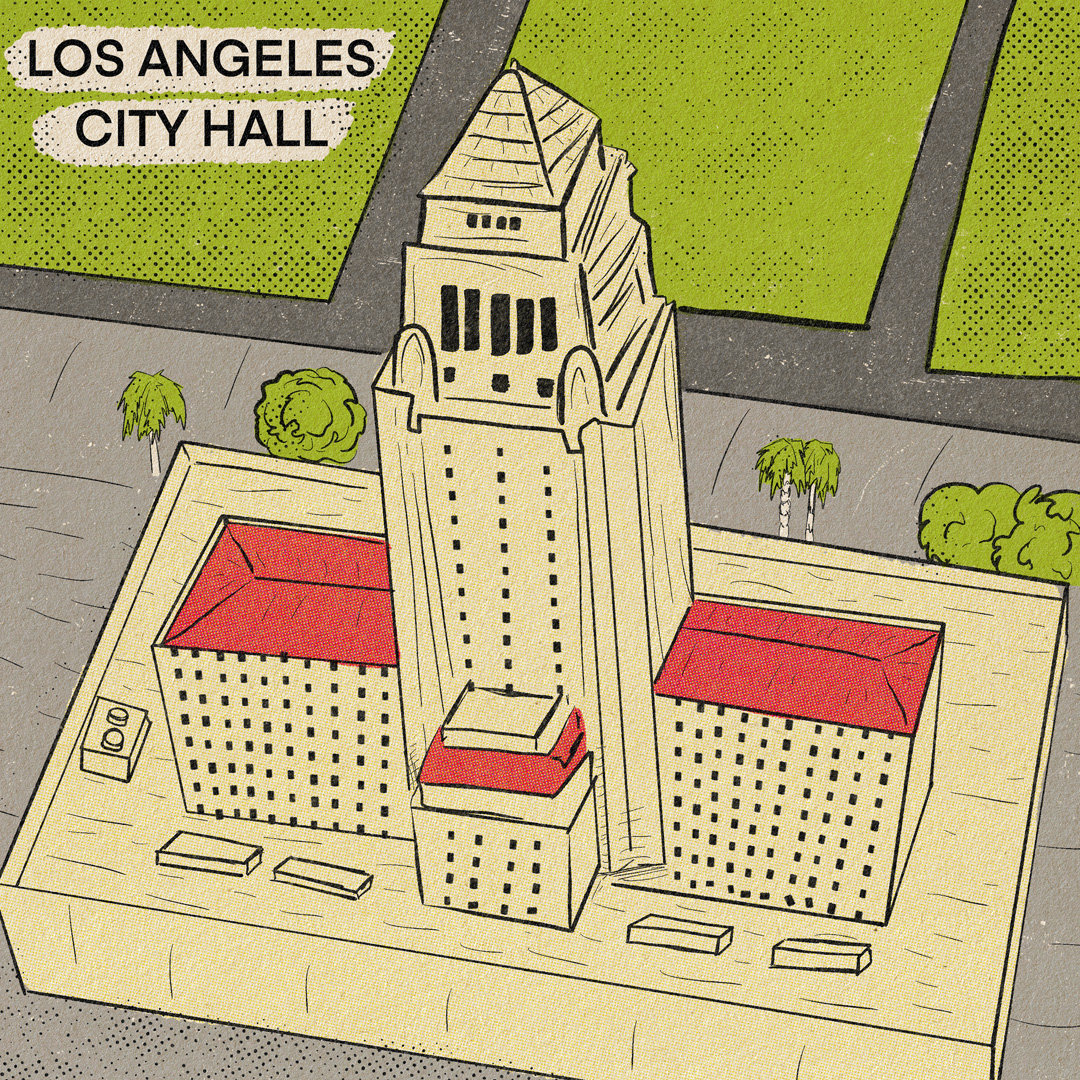 Illustration of the Los Angeles City Hall
